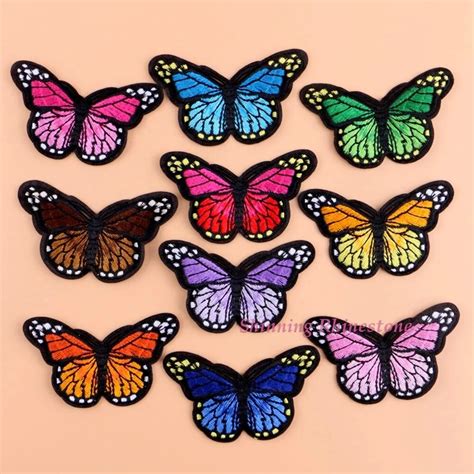 Sewing Embroidered Butterfly Patch Iron On Butterflies Patches Hotfix