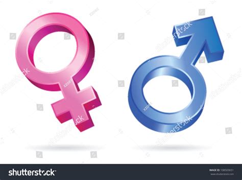 Isolated Illustrations Male Female Gender Symbols Stock Vector