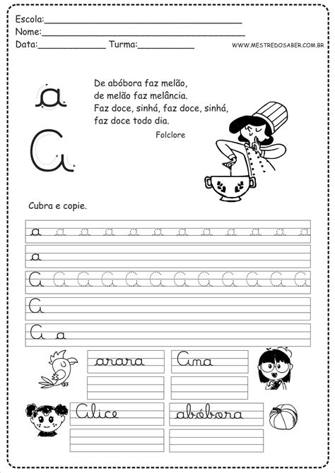 Caderno De Caligrafia Educação Infantil