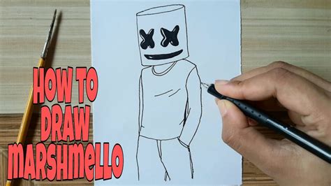 How To Draw Marshmallow Step By Step Easy Marshmallow Dj Drawing How