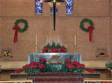 Altar For Adventchristmas Church Christmas Decorations Church Decor