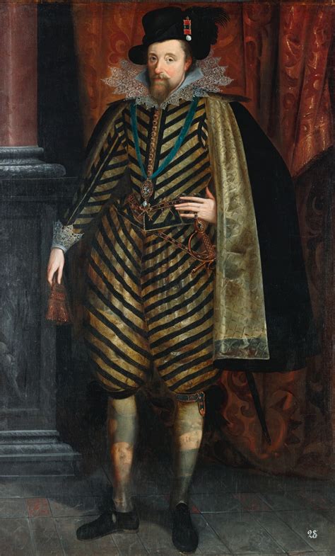 English School Circa 1620 Portrait Of James Vi Of Scotland And I Of