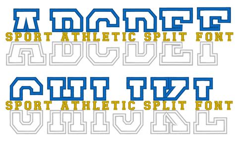 Discount 40 Block Athletic Collegiate Split Font Applique Machine