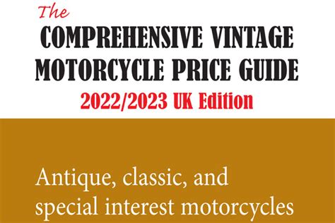The Comprehensive Vintage Motorcycle Price Guide Motorcycle Industry