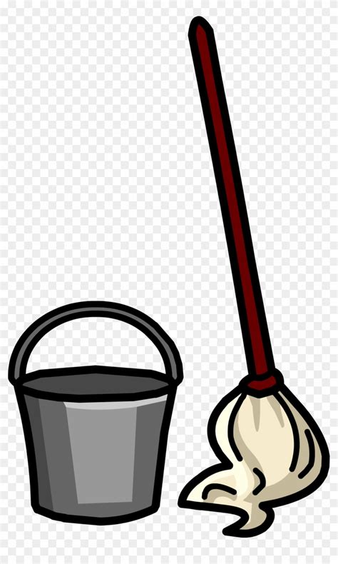 Mop And Broom Clipart Cartoon Mop And Bucket Hd Png Download