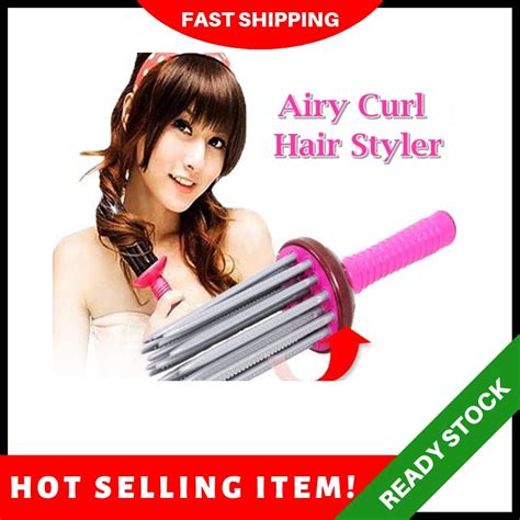 READY STOCK Airy Curl Brush Styler Tool Hair Comb Style DIY Curler