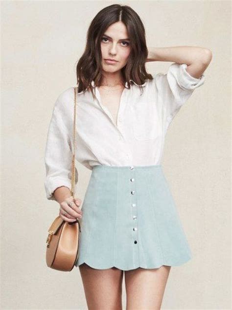 20 Stylish Button Front Skirt Outfits For Summer Styleoholic