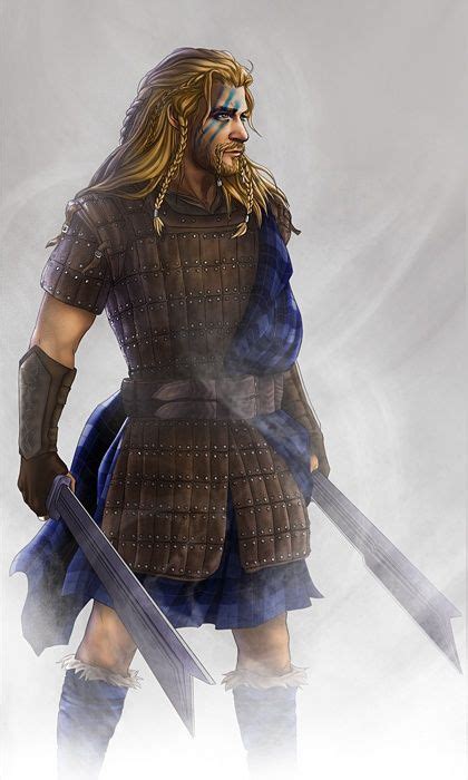 Fili With Woad And A Kilt Meep Fantasy Warrior Scottish Warrior