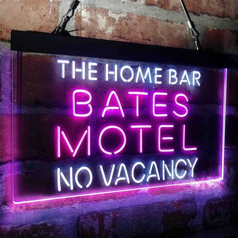 Bates Motel No Vacancy Halloween Personalized Neon Sign