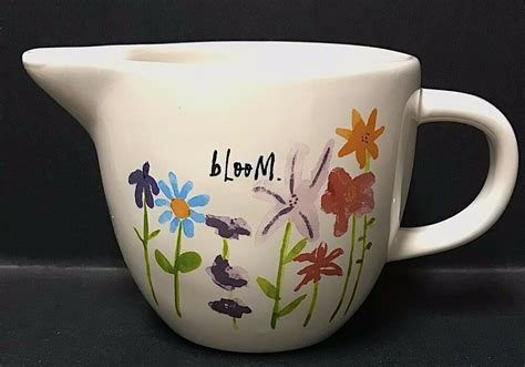 Rae Dunn Bloom Ceramic Floral Creamer Bloom Collection Artisan