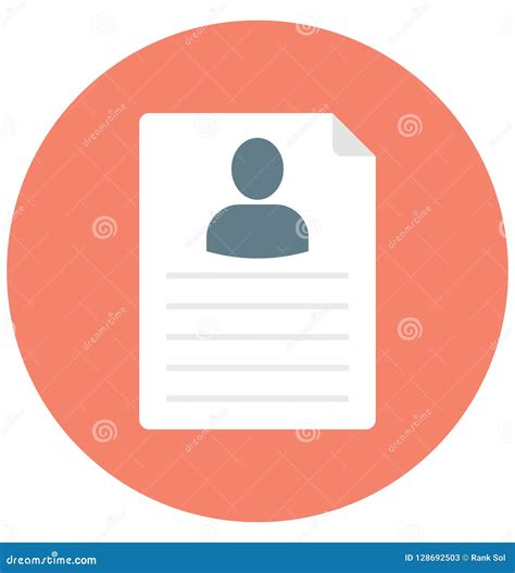 Resume Isolated Vector Icon That Can Be Easily Edit Or Modified Stock