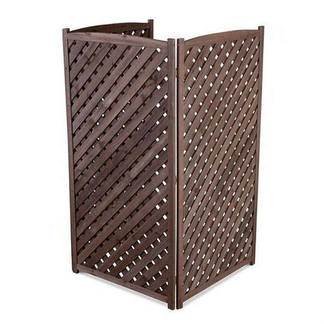 Available in 3 different finishes: 60" Wood 3 Panel Air Conditioner Screen C