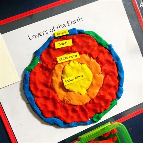 Layers Of The Earth Play Dough Mat Freebie Earth Layers Project