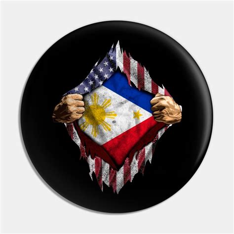 Filipino American Flag Filipino American Flag Pin Teepublic