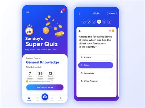 Quiz Super Quiz Quiz Design Web App Design App Interface Design
