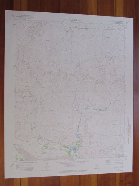 Lake Marvin Texas 1974 Original Vintage Usgs Topo Map 1974 Map