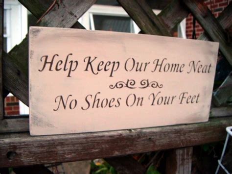 Items Similar To No Shoes Sign Primitive Folk Art Sign Help Keep Our