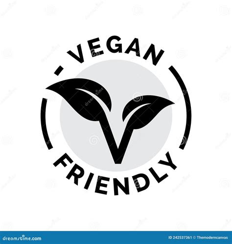 Vegan Friendly Stamp Icon Stock Vector Illustration Of Design 242537361