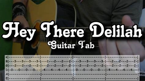 Hey There Delilah Guitar Tab Youtube