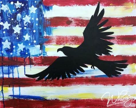 Pin By Amanda Pomeroy On Paintings Eagle Painting Flag Painting