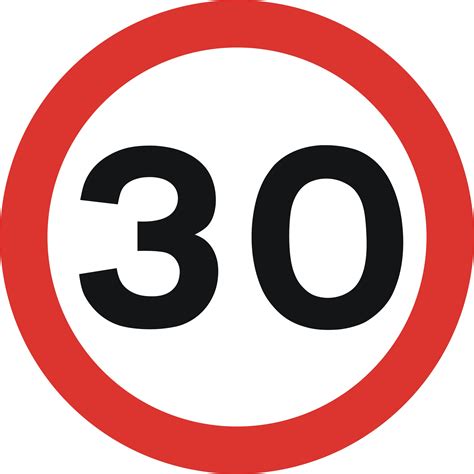 30 Mph Speed Limit Road Sign Uk Delivery Hirst Signs