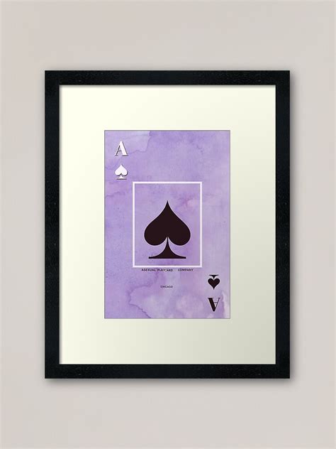 Asexual Ace Card Framed Art Print For Sale By Swiftie95 Redbubble