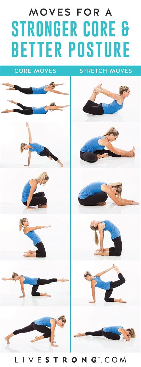 12 Moves For A Stronger Core Better Posture Easy Yoga Poses Easy