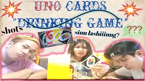 Whenever it's your turn to play and you can't produce the matching card from your hand, you have to take a drink, and then pick a card. UNO CARDS (Drinking Game) - YouTube