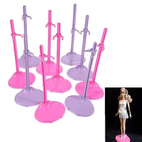 20 Suportes Base Para Barbie Rosa Ou Roxo Brinquedo Barbie Novo