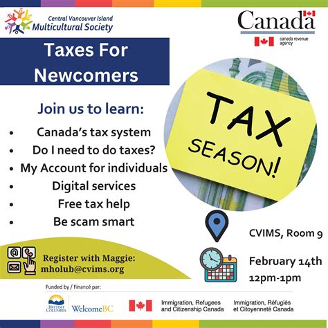 Taxes For Newcomers Cvims Central Vancouver Island Multicultural