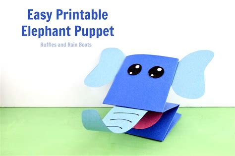 Printable Elephant Paper Puppet So Stinking Cute Paper Puppets