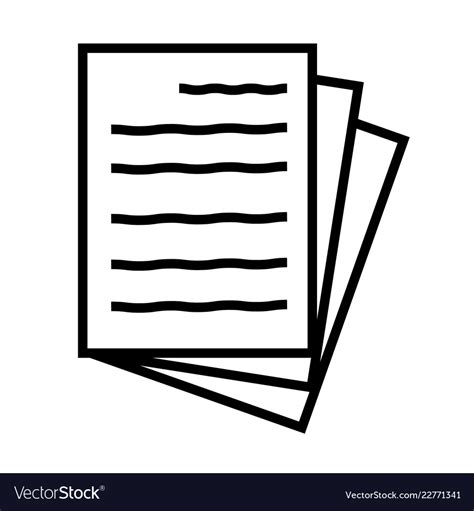 Document Icon On White Background Document Sign Vector Image
