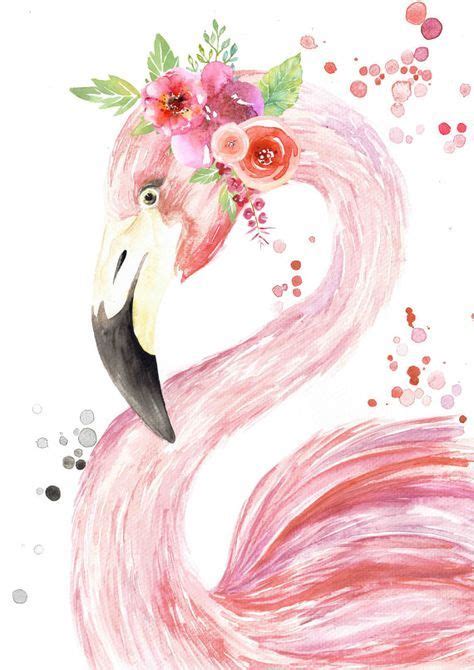 Black line art ornate flower design collection. Beautiful Flamingo with Flower Crown - Print in 2019 ...
