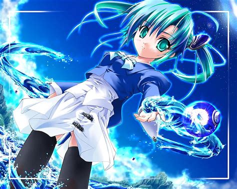 2560x1080px Free Download Hd Wallpaper Blue Haired Female Anime