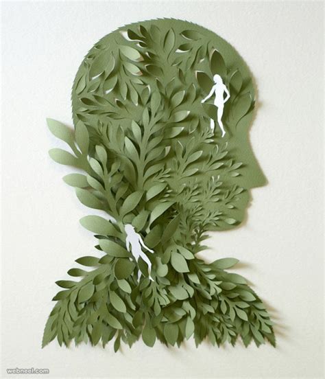 Paper Sculpture Face 8