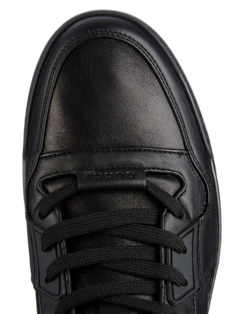 Gucci High Top Leather Sneakers In Black For Men Lyst