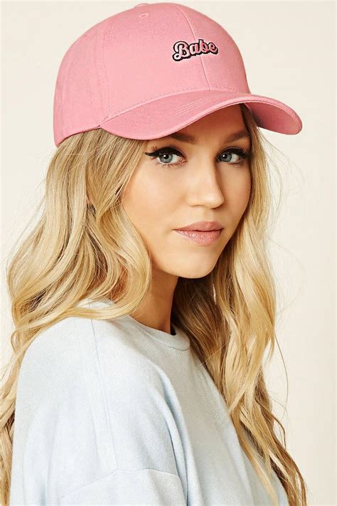 Forever 21 Babe Embroidered Baseball Cap In Pink Lyst