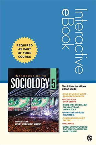 Introduction To Sociology Interactive Ebook Ritzer George