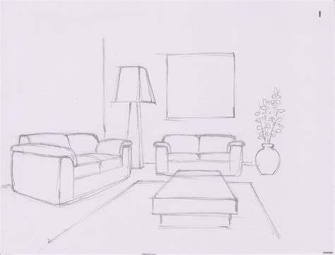 Oyee Ihiiir How To Draw A Simple Living Room