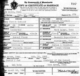 Marriage License Records Ma