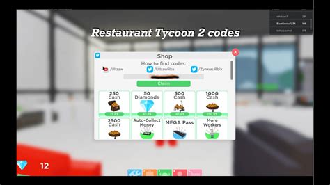 Some Outdated Restaurant Tycoon 2 Codes All Working Roblox