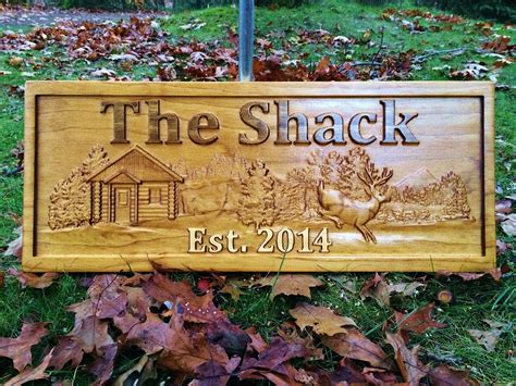 Personalized Cabin Sign Custom Wood Sign Rustic Cabin Decor