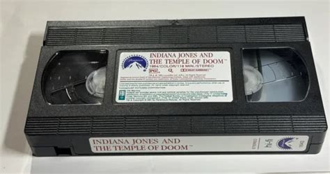 Indiana Jones And The Temple Of Doom Vhs Paramount Release Slight