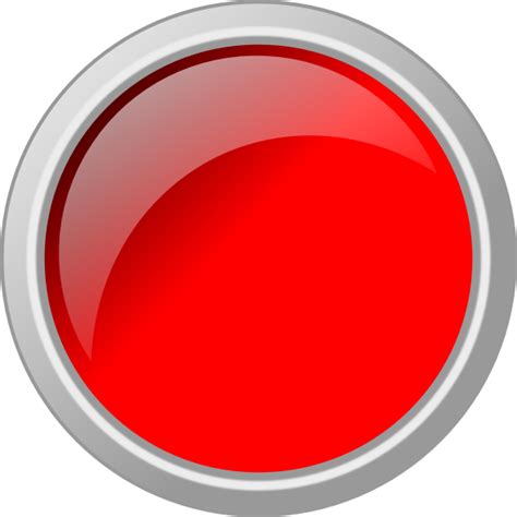 Push Button Glossy Red Clip Art At Vector Clip Art Online