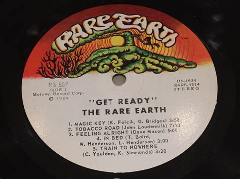 Rare Earth ‎ Get Ready Rare Earth ‎ Rs 507 Vinyl Record Die Cut