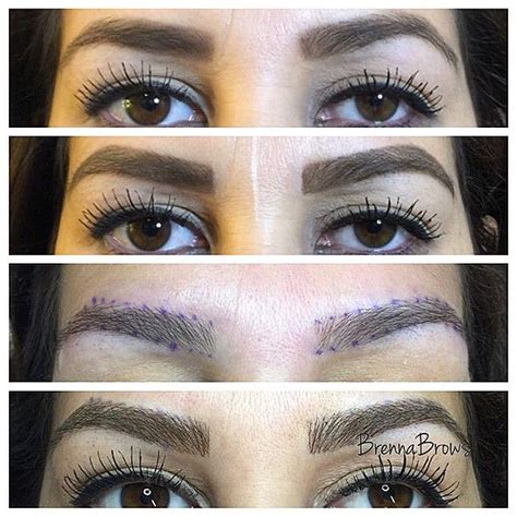 Hair Stroke Eyebrow Tattoo Procedure Today Top Photo How My Client