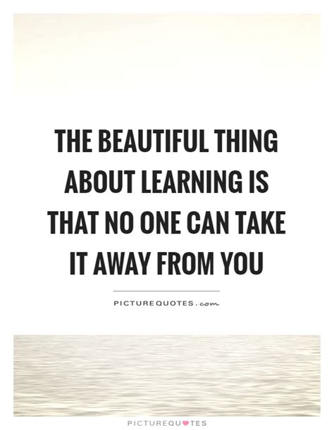 The Beautiful Thing About Learning Is That No One Can Take It