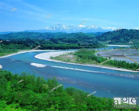 Shinano River In Niigata Japan Stock Photo Picture And Royalty Free