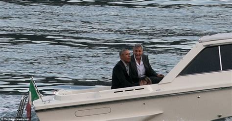 Barack Obama And George Clooney Look Dressed For Business As They Sail