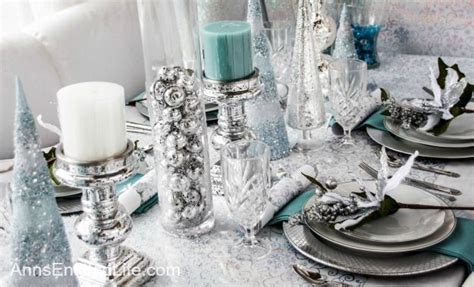 Holiday Tablescapes Silver Christmas Christmas Tablescapes